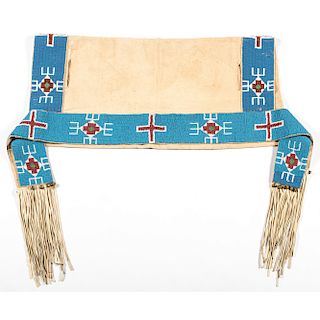 Sioux Beaded Hide Saddle Bag