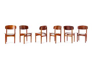 Borge Mogensen
(Danish,1914-1972)
Set of Six Dining Chairs Soborg Mobelfabrik, Denmark
