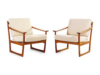 Peter Hvidt and Orla Molgaard Nielsen
(Danish, 1916-1986 | Danish, 1907-1993)
Pair of Lounge Chairs France & Daverkosen, Denmark