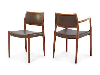 Nils Otto Moller
(Danish, 1920-1982)
Two Dining Chairs J. L. Mollers Mobelfabrik, Denmark
