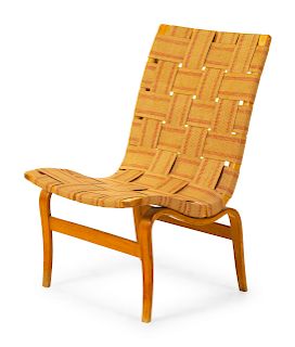 Bruno Mathsson
 (Swedish, 1907-1988)
Pernilla Lounge Chair Karl Mathsson, Sweden