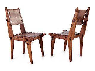 Angel Pazmino
(Ecuadorian, 20th Century)
Set of Six Dining Chairs Muebles de Estillo, Ecuadorian