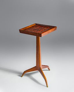 Edward Wormley
(American, 1907-1995)
Janus Side Table Dunbar, USA With ceramic tiles by Gertrude and Otto Natzler 