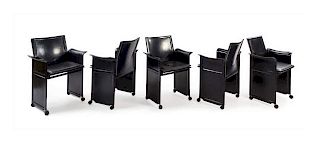 Tito Agnoli
(Peruvian, b. 1931)
Set of Six Korium chairs Matteograssi, Italy