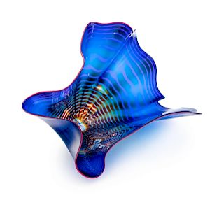 Dale Chihuly
(American, b. 1941)
Cobalt Blue Persian Single, from the Persian Series, 1991