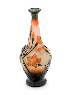 Daum
France, Early 20th Century
Cameo Vase