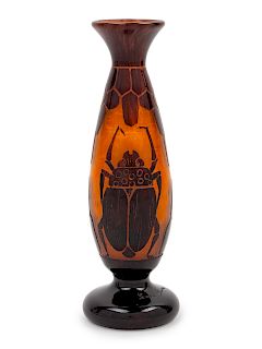 Charles Schneider (Le Verre FranÃ§ais)
France, Early 20th Century
Cameo Vase