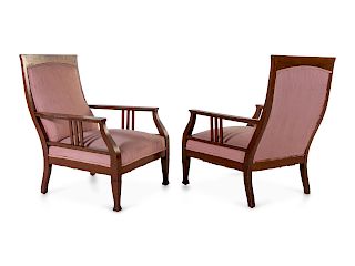 Swedish
Early 20th Century
Pair of Lounge Chairs, Swedish Grace Period