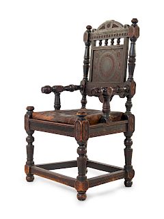 Danish
Early 20th Century
Armchair in the Nordic Folk Art Tradition