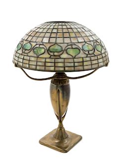 Tiffany Studios
American, Early 20th Century
Acorn or Vine Border Table Lamp