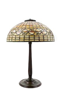 Tiffany Studios
American, Early 20th Century
Acorn or Vine Border Table Lamp