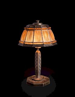 Tiffany Studios
American, Early 20th Century
Abalone Pattern Desk Lamp 