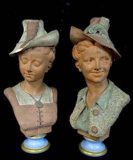 PR. FRENCH TERRACOTTA BUSTS 