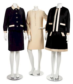 Two Geoffrey Beene Suits and One Dress, 1966