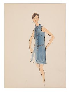 11 Michaele Vollbracht for Geoffrey Beene Fashion Illustrations, Late 1960s