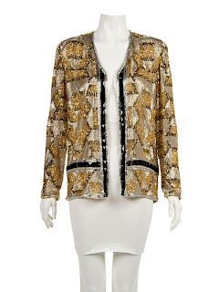 Geoffrey Beene Heavily Embroidered Jacket, 1980s