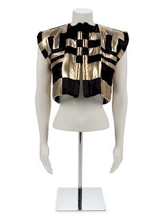 Geoffrey Beene Black, Gold and Silver Vest, Fall 1984