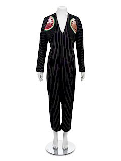 Geoffrey Beene Jumpsuit with Embroidered Jacket, Spring 1995