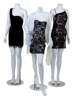 Three Geoffrey Beene Dresses with Lace, 1991