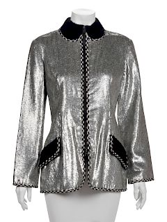 Geoffrey Beene Silver Sequin Jacket, Fall 1991