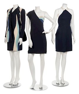 Two Geoffrey Beene Dresses and One Skirt Suit, 1980-1996