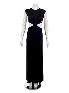 Geoffrey Beene Black Jersey Cutout Dress, Fall 1996
