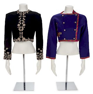 Two Geoffrey Beene Embroidered Jackets, 1990s