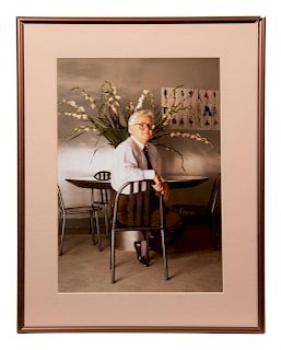 Framed Photographic Print of Geoffrey Beene, c.1986