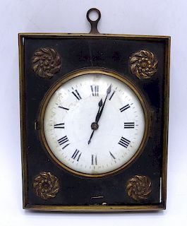 FRENCH BRONZE & MARBLE WALL CLOCK 