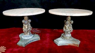 PR. MARBLE TOP OCCASIONAL TABLES