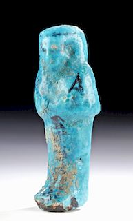 Egyptian Glazed Faience Ushabti - Beautiful Blue