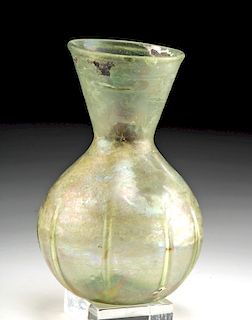 Roman Glass Bottle w/ Ribs
