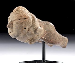 Rare Olmec Pottery Flying Shaman Figure