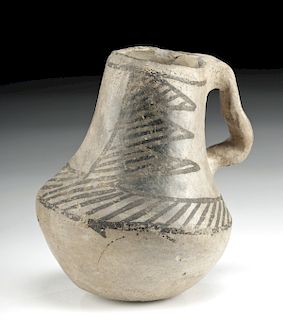 Anasazi Chaco Black on White Pottery Pitcher