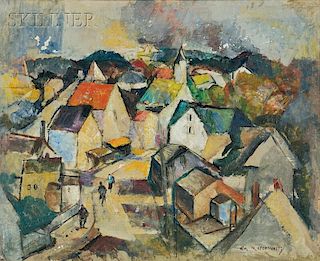 William Meyerowitz (American, 1887-1981)    New England Rooftops