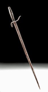 Early 19th C. Mexican Iron Sword w/ Bayonet Blade
