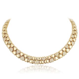 Cartier Double Heart Diamond Necklace