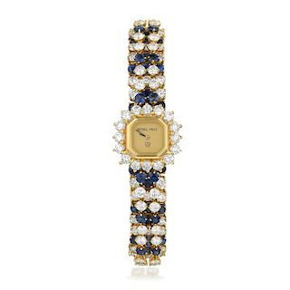 Hammerman Brothers Sapphire and Diamond Watch in 18K Gold