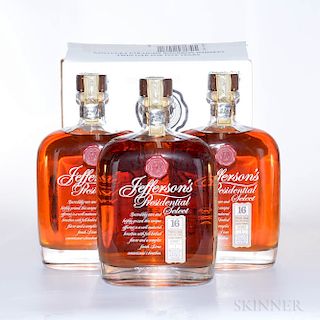 Jefferson's Presidential Select Bourbon 16 Years Old, 3 750ml bottles (oc)