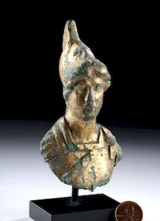 Roman Gilded Bronze Bust of Mars
