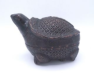 ASIAN TURTLE COVERED COPPER BOX 