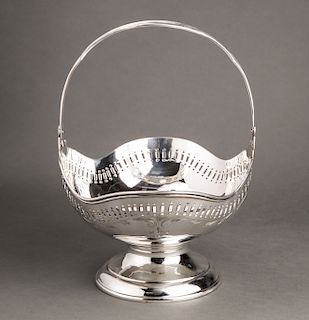 American Silver Pierced & Engraved Basket