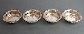 Gorham Sterling Silver Pierced Nut Trays Set of 4