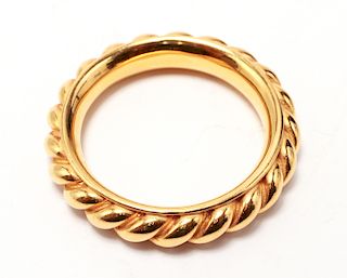 Hermes Paris Gold-Tone Scarf Ring