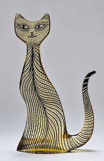 Abraham Palatnik Modern Acrylic Cat Sculpture