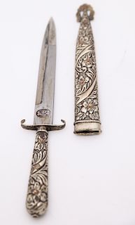 South American Argentina Silver-Plate JU-CA Dagger