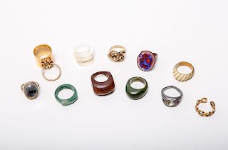 Costume Jewelry Rings in Various Materials, 11