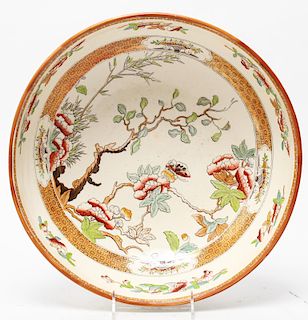 Copeland Chinese Export Manner Ceramic Punch Bowl