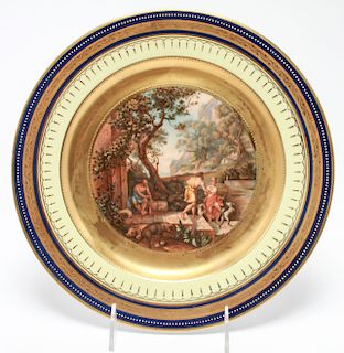"Odysseus & Telemachos" Porcelain Cabinet Plate