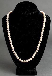 Pearl Necklace with Hidden Clasp